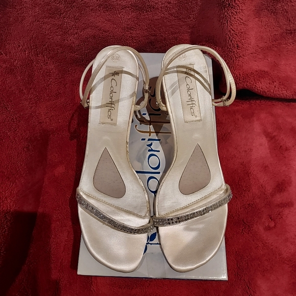 Colorifics Shoes - Colorifics White Satin Formal Shoe